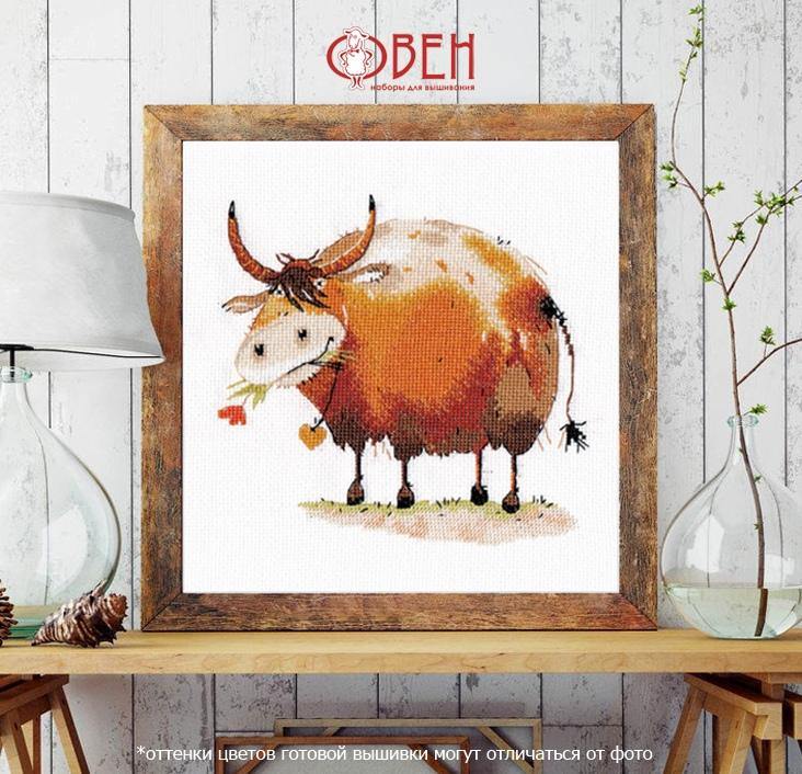 Goby-1 1330 Counted Cross Stitch Kit featuring Aida canvas, colorful threads, and a needle, perfect for crafting.